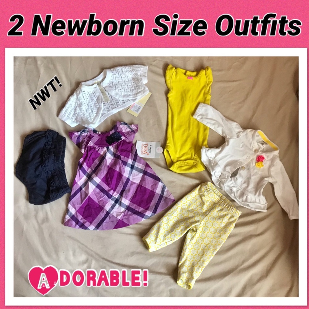 Lot of 2 Newborn Outfits (6pieces)